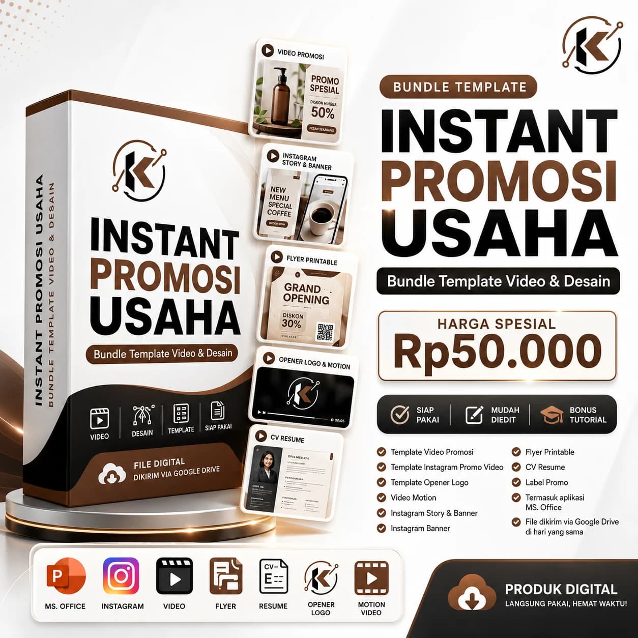Instant Promosi Usaha – Template Video & Desain PowerPoint