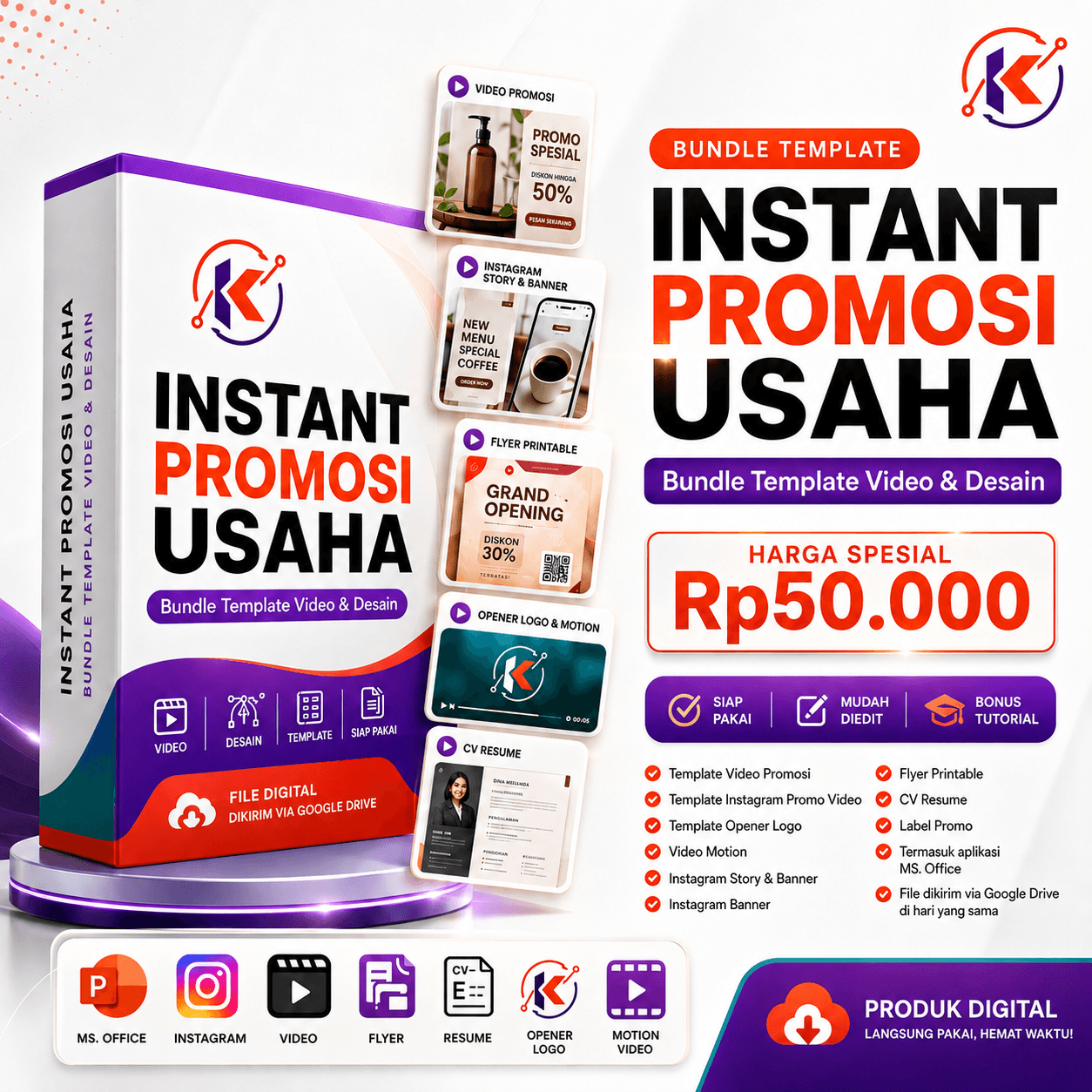 Template desain Promosi  – Template Video & Desain 