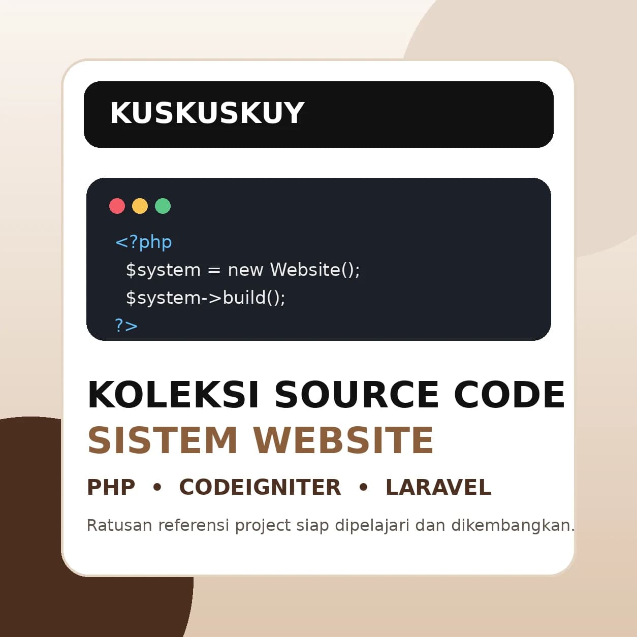 Koleksi Source Code Sistem Website – PHP, CodeIgniter & Laravel