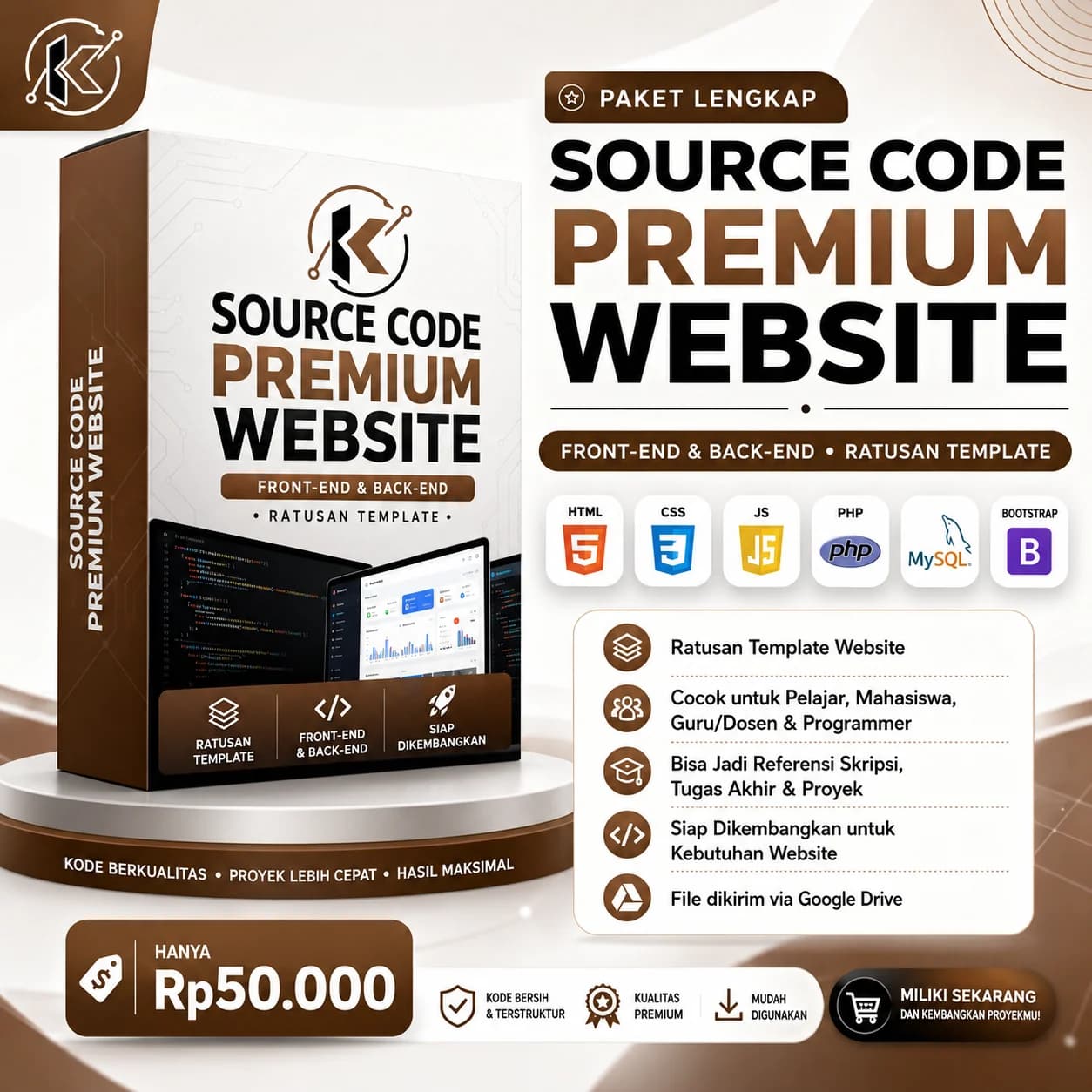 Ratusan Source Code Website Back-End & Front-End