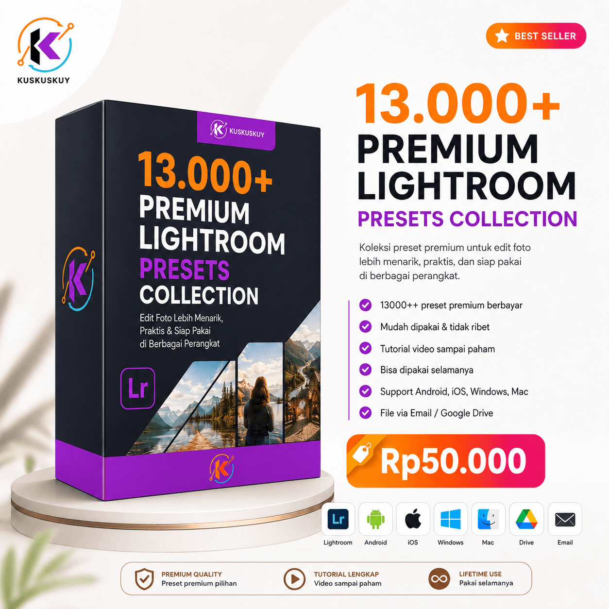 Preset Lightroom Premium – Edit Foto Cepat di HP & PC