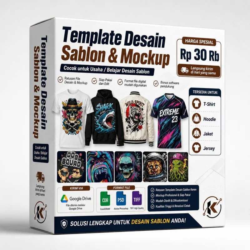 Paket Desain Sablon Vektor Premium