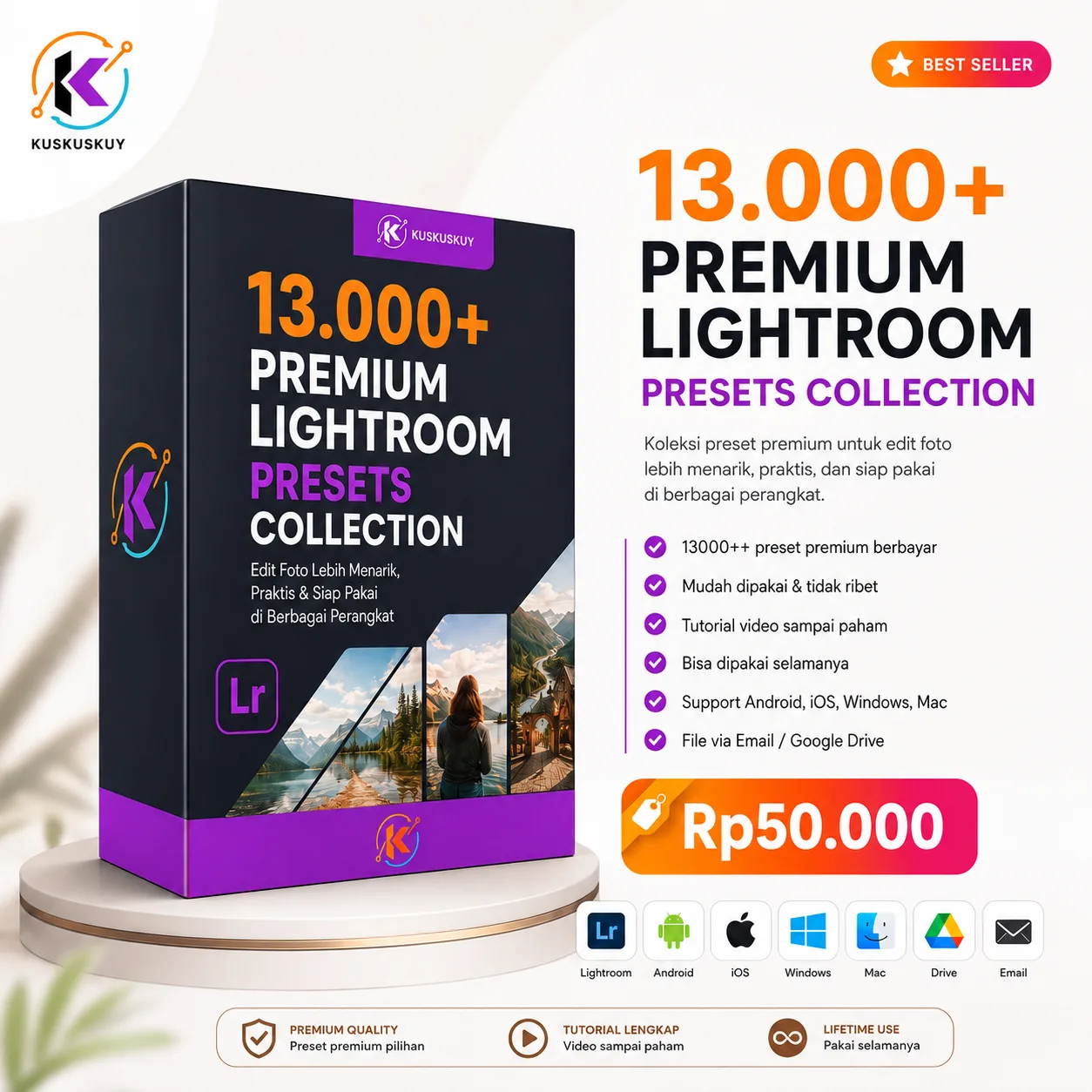 Preset Lightroom Premium – Edit Foto Cepat di HP & PC