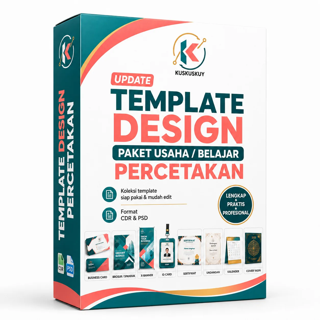 Template Desain Percetakan CDR & PSD - undangan, Kartu Nama, Brosur